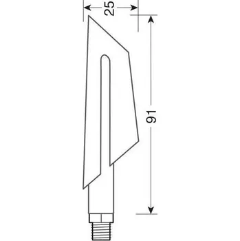Těsnění pro motocykl LED blinkry CICLON black, 12V černé blinkry na motorku