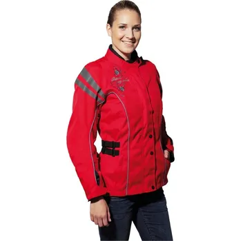 Dámská cargo bunda Racer Calla červená dámská textilní bunda na motorku M