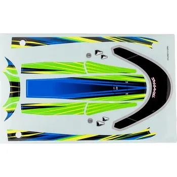 RC náhradní díl Traxxas samolepky paluby zelená (pro Distruptor)