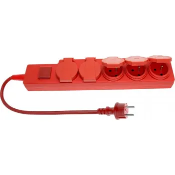 Elektrická zásuvka Elgotech 20500103 5 x zásuvka, IP44, H07RN-F 3x1,5 s vypínačem PW-505W