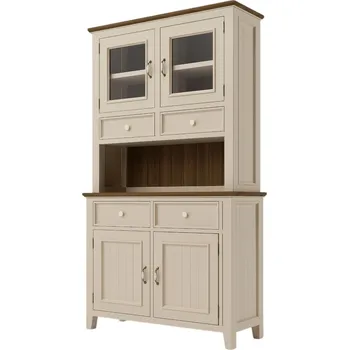 Komoda Kredenc PROVENCE R2P z masivu krémová Barevné provedení: Krémová, Provedení: SLIM - šuplíky bez pojezdů