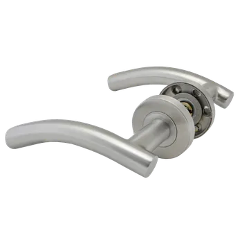 Dveřní kování Klika bez dolní rozety, broušená nerez AISI304