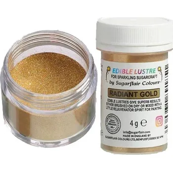 Potravinářské barvivo Sugarflair Sugarflair jedlá prachová perleťová barva - zlatá - Radiant Gold 4g