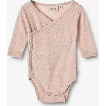 Zavinovací body s dlouhým rukávem z merino vlny a hedvábí Pale lilac Wheat Velikost: 68