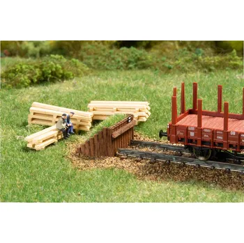 Modelová železnice koncovka koleje dřevěná Auhagen 44655