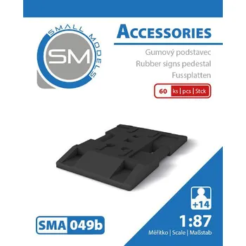 Modelová železnice gumový podstavec 60ks sma 049b