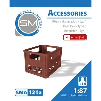 Modelová železnice přepravky na pivo - typ 1 (6 ks) sma 121a