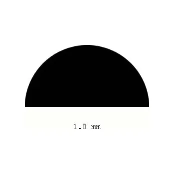 tyč půlkruhová průměr 1,0mm délka 350mm 5ks Evergreen 240