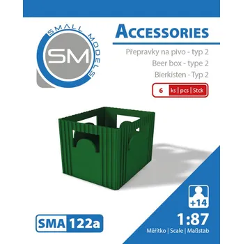 Modelová železnice přepravky na pivo - typ 2 (6 ks) sma 122a