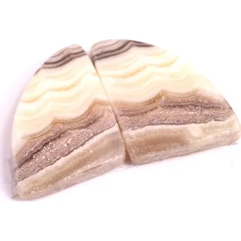 Korálek Kabošony páry Zebra Quartz č.P317 (21x18x4mm)