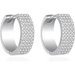 Agato Nadčasové stříbrné kruhy s čirými zirkony AGT-E033KW + 2 měsíce na vrácení zboží