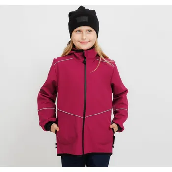 Dívčí bunda Vínová prostřižená softshell bunda Velikost: 122/128