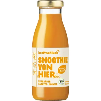 Limonáda kraftschluck Smoothie rebarbora mrkev zázvor 250 ml bio
