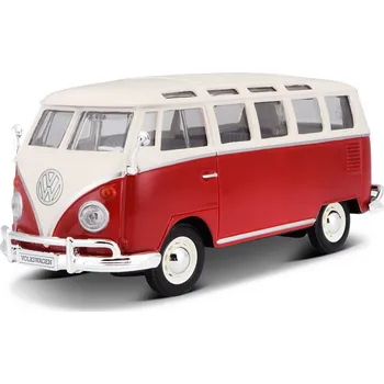 Hračka Maisto - Volkswagen Van Samba, Bílo/červená 1:25