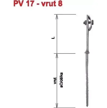 Hromosvod podpěra PV 17 8/100 vlnitý eternit