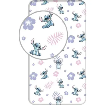 Bytový textil JERRY FABRICS Prostěradlo Lilo and Stitch Bavlna, 90/200 cm