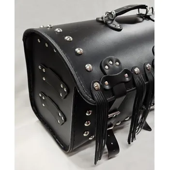 Zavazadlo na motocykl TechStar válec big třásně - černá