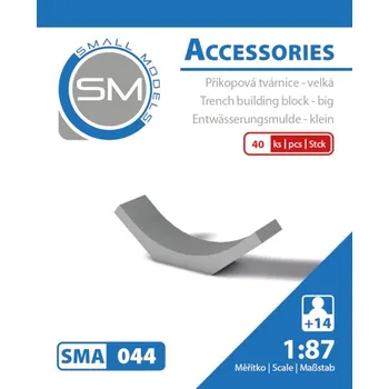Modelová železnice příkopová tvárnice velká (40 ks) sma 044