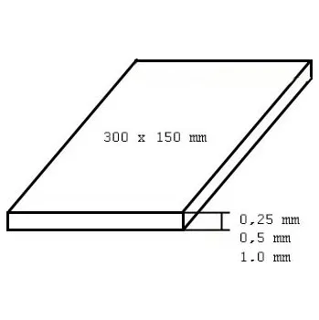 plastové desky hladké bílé 150 x 300mm tloušťky 0,25, 0,5 a 1,0mm Evergreen 9008