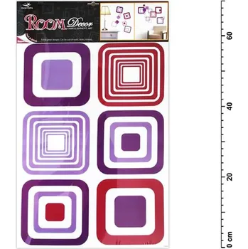 Samolepící dekorace Samolepící dekorace 1064 fialové čtverce 70x42cm