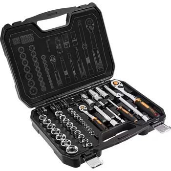 Nástrčné klíče 1/2", 1/4", sada 73 ks, CrV 10-054 NEO TOOLS