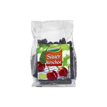 Sušené ovoce Dennree Višně sušené 100 g bio