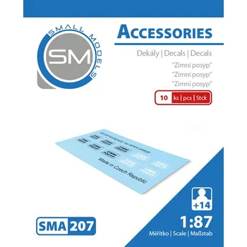 Modelová železnice sada obtisků "Zimní posyp" 10ks sma 207