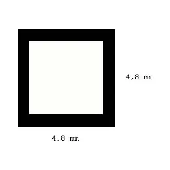 profil dutý čtvercový 4,8 x 4,8mm délka 350mm 3ks Evergreen 253