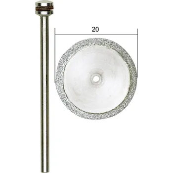 Modelová železnice diamantový řezný kotouč 20mm + trn Proxxon 28840