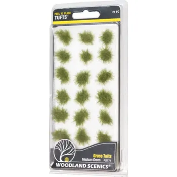 Modelová železnice středně zelené chomáčky trávy Woodland Scenics FS771
