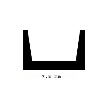 profil U 7,9mm délka 350mm 3ks Evergreen 268