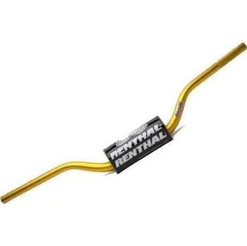 RENTHAL řídítka 1,1/8 CALA 28,6mm MX FATBAR GOLD HONDA CR/CRF, KAWASAKI KX/KXF, barva žlutá s protektorem HONDA XR100 rok 90-10