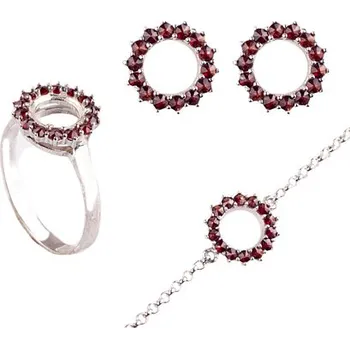 Souprava šperků granát souprava Set 237 (Set 237) Velikost: 61, povrchová úprava: zlacené