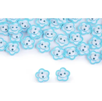 Knoflík Knoflík květ modry