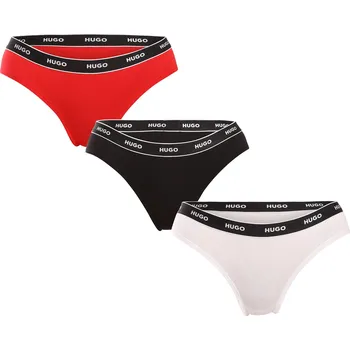 Kalhotky 3PACK dámské kalhotky HUGO vícebarevné (50480157 968) L Možnost vrácení zboží ZDARMA do 120 dnů!