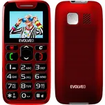 EVOLVEO EasyPhone, mobilní telefon pro seniory s nabíjecím stojánkem, červená