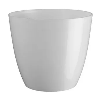 Vánoční dekorace obal d13cm ELLA perleť.bílá lesklá vánoční, plast