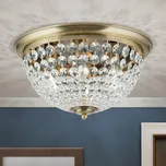 Orion DLU 1840/47-Křišťálové str. svítidlo PLAFOND 6xE27/40W/230V pr.47 cm bronz