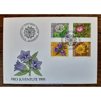 Poštovní známka Švýcarsko FDC 1455/8 "PRO JUVENTUTE" r. 1991