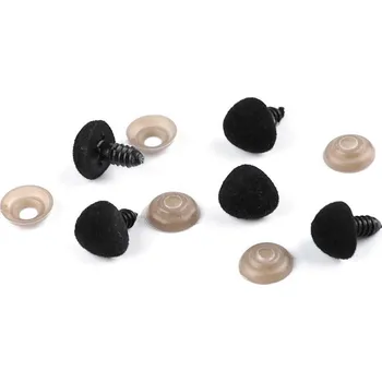 Čumák sametový s pojistkou 14x15 mm, malé, 1 černá