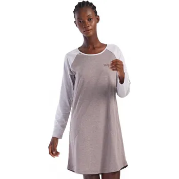 Dámská noční košile Hnědá i béžová noční košilka s dlouhými rukávy pro ženy či dívky Pretty 1C3893 hnědá l