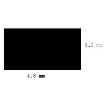 hranol 3,2 x 4,8mm délka 350mm 6ks Evergreen 188