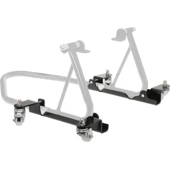 Moto obuv přídavná kolečka s brzdami pro přední a zadní stojany, Q-TECH (1 pár, černá)