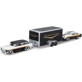 autíčko Maisto - Design Team Haulers, 1955 Chevrolet Nomad + 1971 Chevrolet Vega, 1:64
