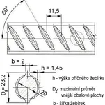 Betonářská ocel Ø 20 mm rovná - 6 m