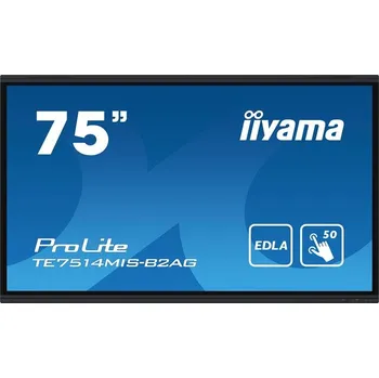 Monitor 75" iiyama TE7514MIS-B2AG:IPS,4K,USB-C,EDLA