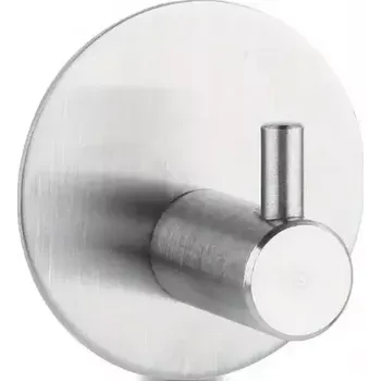 Věšák Nerezový samolepicí háček do koupelny kulatý, 3M lepicí páska, hranatý držák ručníků (matný nerez)