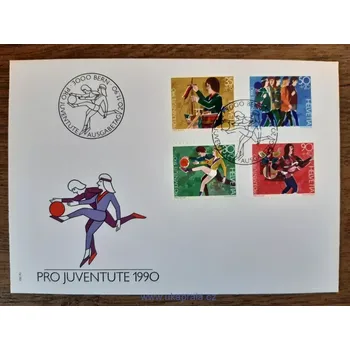 Sběratelství Švýcarsko FDC 1431/4 "PRO JUVENTUTE" r. 1990