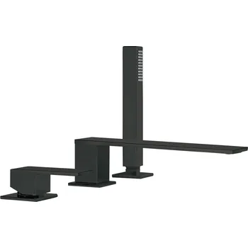 Vodovodní baterie TRES CUADRO černá-mat stojánková vanová baterie 00616103NM