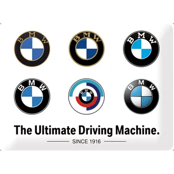 Plechová cedule Postershop Plechová cedule: BMW (Logo Evolution) - 40x30 cm